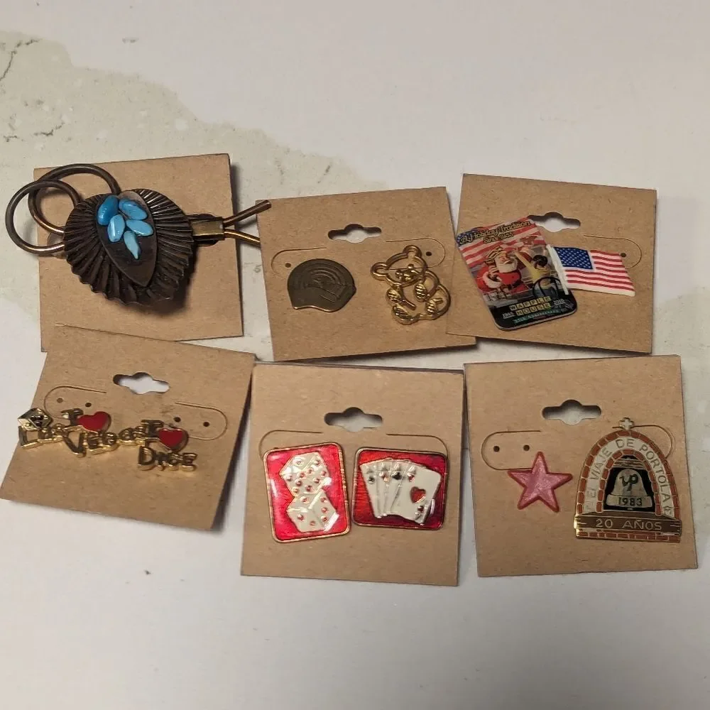 11 piece antique pin set of mix and match pins